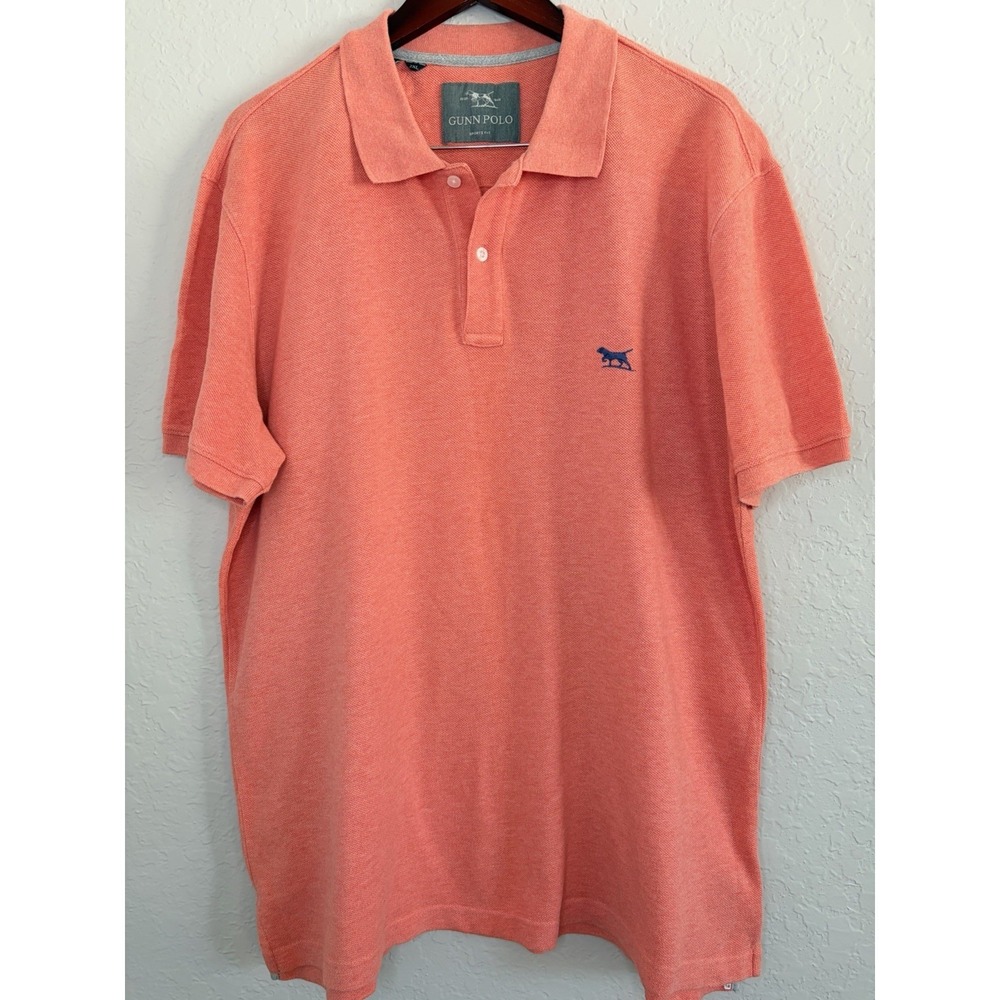 Rodd & Gunn Polo Shirt Mens Salmon Short Sleeve Button Cotton, XXL